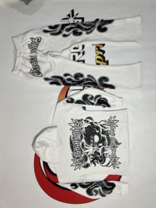 สินค้ามาใหม่ ชุดเซ็ตฮู้ดดี้และกางเกงวอร์มทรงบ็อกซี่ฟิตสำหรับผู้ชาย ออกแบบเองได้ พิมพ์ลายสกรีน ทรงหลวม ขาบาน ชุดวอร์มผู้ชาย - Product Image 5