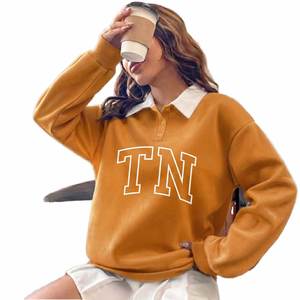 Sweat-shirt à capuche pour femme, manches longues, imprimé lettres, logo personnalisé sur le devant, style preppy, coton tricoté, vêtements d'hiver et d'automne - Product Image 4