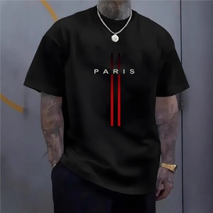 T-shirt décontracté surdimensionné pour homme, col rond, manches courtes, 100% coton, 200 g/m², impression personnalisée, écologique, respirant, séchage rapide - Product Image 4