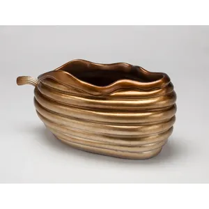 Bol rond en céramique écologique à motif végétal de qualité supérieure pour la décoration du salon, style américain, plaqué, sûr - Product Image 1