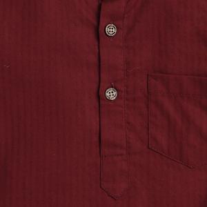 เสื้อแขนครึ่งสั้นลายจุดปักยีราฟ-สีแดง - Product Image 3