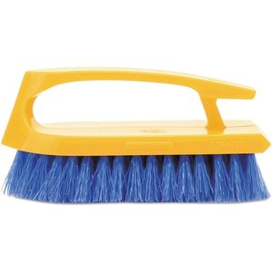 Brosse de nettoyage à usage intensif de 6 pouces avec poils en cobalt et manche en fer pour carrelage/joints/sols/murs/comptoirs, en polypropylène - Product Image 1