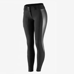 Pantalones de equitación elásticos y duraderos antipilling para mujer con agarre de silicona para competición ecuestre - Product Image 6
