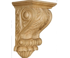 Luxury Solid Wood Corbels Decorative Wooden Cabinet <b>Brackets</b> for <b>Shelf</b> Countertop Support Designer Interior Accents - Product Image 1