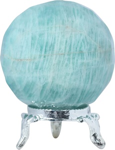 Bola de cristal de esfera de amazonita, esfera de piedras preciosas pulidas, decoración de piedra Natural, regalos deslumbrantes para ágata de San Valentín - Product Image 1