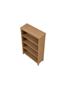 Bibliothèque en bois moderne avec 5 étagères, design contemporain autoportant pour salon, bureau à domicile, rangement - Product Image 4