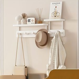 1 pc Porte-manteau mural moderne et minimaliste, crochets sans perçage pour manteaux, chapeaux et sacs, gain de place, pour entrée, porte ou mur - Product Image 3