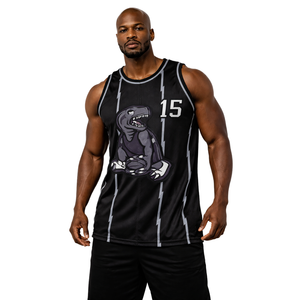 Maillot de basket-ball personnalisé pour hommes, sans manches, en mesh, pour l'entraînement sportif, uniforme d'équipe personnalisé - Product Image 1