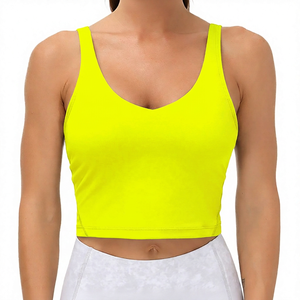 Gray High-Intensity Sports <b>Bra</b> <b>Crop</b> <b>Top</b> Women's Fitness Vest Shockproof <b>Supportive</b> Workout Tank <b>Top</b> - Product Image 6