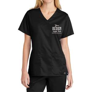 Camisetas Médicas Personalizadas para Mujer 2025, Modelo WW4560 con Cuello en V, Transpirables, Ajustadas, con Logotipo Bordado, Decoración de Diamantes, Multicolores B0BS7YWZBV - Product Image 3