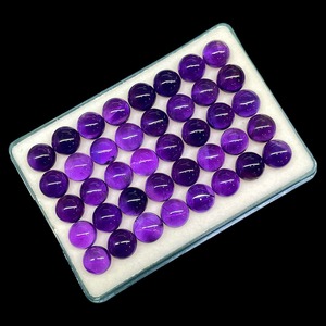 Ametyste naturelle ronde taillée en cabochon 9 mm, pierre précieuse améthyste violette, pierres précieuses en vrac, prix de gros pour la fabrication de bijoux - Product Image 4