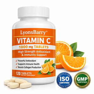 Lyonsbarry - Tabletas de Vitamina C 500mg, 100 Unidades, Bajas en Grasa, Sin Gluten, Apoyo Inmunitario y Antioxidante, Marca Privada OEM, GMP - Product Image 2