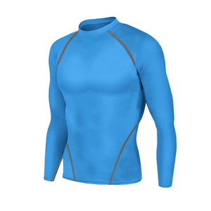 Customized Logo Fitted Compression Men's Fitness Suit Wholesale Men Exercise Workout <b>Tight</b> Leggings Shirt Sets Compression Suits - Product Image 2