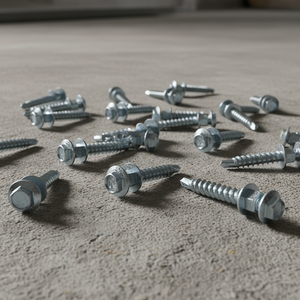 Tornillos Autoperforantes con Punta TEK de Cabeza Hexagonal, Clase 4.8/6.8, Rosca Gruesa, Acero al Carbono Zincado, Pulgadas DIN/ANSI PDC - Product Image 1