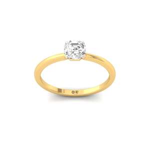Anillo Solitario de Diamante Cultivado en Laboratorio con Corte Octogonal de 092 Quilates, Chapado en Oro de 10K, Joyería Clásica Elegante y de Lujo para Mujer, Anillo de Compromiso - Product Image 5