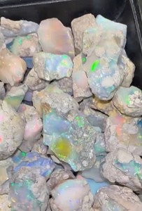 OPAL <b>GEMS</b> Natural Ethiopian Opal Rough Multi <b>Fire</b> Opals Good Quality 10.00 Carat 25X14X8MM October Birthstone - Product Image 3
