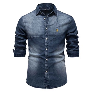 Chemises en jean pour hommes de haute qualité, confortables, à manches longues, chemises en jean pour hommes - Product Image 1