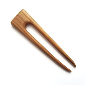 Ensemble de épingles à cheveux en bois, faites à la main, en forme de poisson et en forme de U, pour femmes, accessoires pour cheveux en bois naturel - Product Image 5