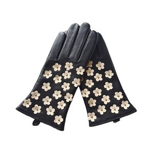 Gants d'opéra en peau de mouton pour femmes, doublure cachemire, thermiques, écologiques, compatibles écran tactile, style uni, pour l'extérieur - Product Image 1