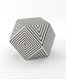 Bone Inlay Handmade Eco-Friendly Modern Extendable <b>Bedside</b> <b>Stool</b> or <b>Table</b> with Natural Shape for Living Room Kitchen Furniture - Product Image 2