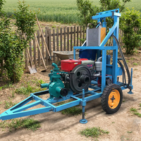Mini-foreuse rotative portable, profondeur 100 m |   Pompe et moteur diesel inclus |   Utilisation facile en ferme et en montagne