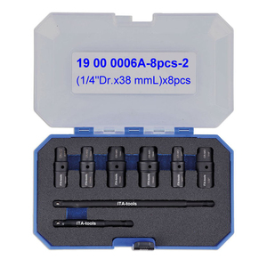 1/4"Dr. 8pcs/set Impact Double-Ended Thin Wall <b>Socket</b> (12 pt) - Product Image 3