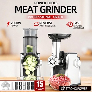 1000W Electric <b>Meat</b> <b>Grinder</b> Professional Grade <b>Meat</b> Mincer Sausage Maker with 15 Accessories for Household Kitchen - Product Image 1