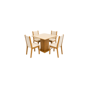 Ensemble de salle à manger en teck artisanal ARTERRA Premium, table à piétement carré moderne et chaises pour restaurant - Product Image 2