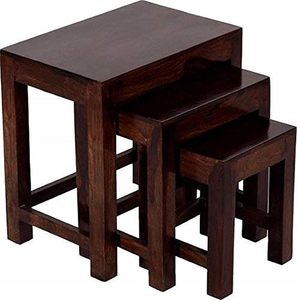Wooden Modern <b>Nesting</b> Tables Stackable Square Tabletop for Living Room Bedroom Housewarming Home Decor Indoor Use - Product Image 1
