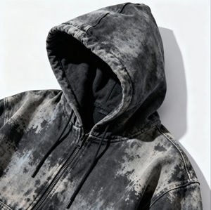 Sudaderas con Capucha Personalizadas 100% Algodón para Hombre, Estilo Invernal, Lavado Ácido, Impresión Digital, Tela Gruesa - Product Image 2