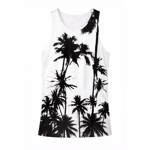 Camiseta sin mangas gráfica personalizada para hombre, camiseta sin mangas de verano con estampado de palmeras, chaleco deportivo para gimnasio, camiseta informal de playa - Product Image 6