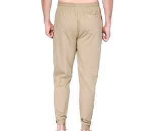 Men's Light Gray Cotton Sweatpants Elastic Waist <b>Drawstring</b> Closure Side Pockets Casual Jogger Pants Spring Wear - Product Image 6