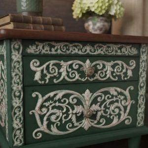 Vintage Traditional Solid Wood Farmhouse European Carved Nightstand <b>Bedside</b> <b>Table</b> for Bedroom Living Room - Product Image 4