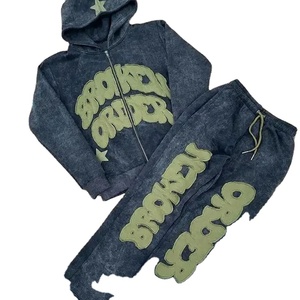 High Quality Vintage Washed Hoodies Heavyweight Cotton 450G <b>Pullover</b> Hoodie for <b>Men</b> - Product Image 1
