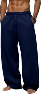 Tapered <b>Men</b> Plus Size Fleece <b>Trousers</b> Warm Jogger Pants Winter Thick Cotton Sweatpants Eco-Friendly <b>Elastic</b> Waist Casual Gym - Product Image 2