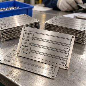 Placa de Identificación Personalizada para Máquinas, Placa de Datos de Metal de Aluminio con Logotipo Grabado, Número de Serie, Proveedor OEM - Product Image 5