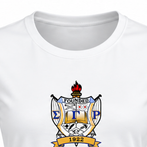 T-shirt pour femmes Sigma Gamma Rho, impression graphique personnalisée de la sororité grecque, manches courtes, col rond, t-shirt en coton décontracté, vêtements en gros - Product Image 3