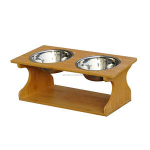 Cuenco de madera para mascotas con soporte de bambú, cuenco de comida elevado para perros y gatos, cuenco de madera Premium para perros, soporte Falak World Export - Product Image 6