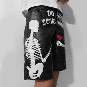 กางเกงหนัง PU สำหรับผู้หญิง สไตล์เรโทรคาร์โก้ ทรงขาตรง แฟชั่นฮิปฮอป - Product Image 2