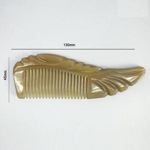 Peigne à dents larges en corne naturelle pour démêler les cheveux épais et bouclés, outil de soin des cheveux antistatique - Product Image 1