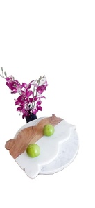 Tablas de cortar rectangulares de mármol y madera de acacia, vajilla decorativa, embalaje personalizado, hogar, cocina comercial, hoteles - Product Image 5