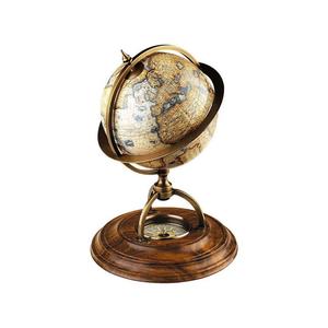 Globe terrestre en métal personnalisable au design Art Déco moderne et élégant, avec carte détaillée, pour la décoration intérieure de bureau ou de salle d'étude - Product Image 3