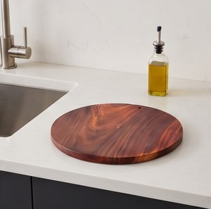 Luxury Hand Carved Round Chopping Board in Sheesham <b>Wood</b> Essential <b>Kitchen</b> <b>Accessory</b> with Timeless Design - Product Image 5