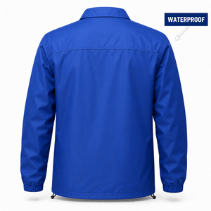 Custom Coach <b>Jacket</b> Waterproof Unisex Windbreaker Embroidered Logo Lightweight Mesh Lining Wholesale Manufacturer - Product Image 2