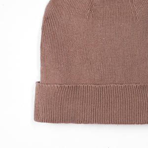 Gorro de Punto Suave con Pompón, Color Moca Sólido, Invierno, para Bebés Unisex, Estilo Adorable - Product Image 5