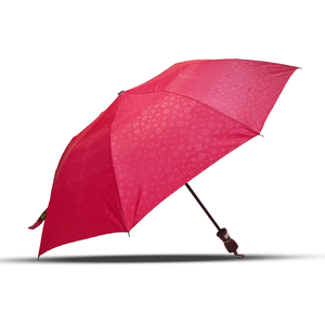 Parapluie de voyage compact PUMA7 rouge à 2 plis pour hommes et femmes, parapluie de pluie léger à motif floral avec armature en acier allié - Product Image 1