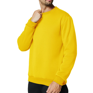 Sweat-shirt décontracté pour homme, coupe ample, en tissu premium, couleur unie, basique, mélange de coton, tenue simple, sweat-shirt 2027 - Product Image 4