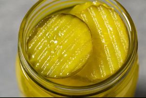 Wavy Spicy Canned <b>Pickled</b> Cucumber Slices Vinegar Brine Mason <b>Jar</b> Packaging | Peeled | Room Temperature - Product Image 6