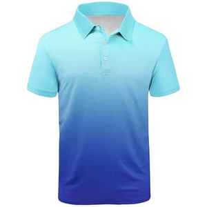 เสื้อเทนนิสแขนสั้นสำหรับผู้ชาย ผ้าโพลีเอสเตอร์ถักพิมพ์ลายดิจิทัล ระบายเหงื่อได้ดี คุณภาพดีเยี่ยม - Product Image 1