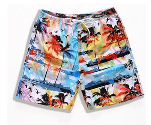 Shorts de bain décontractés en polyester pour hommes, style urbain, collection été 2026, vente en gros, shorts de plage imperméables pour hommes - Product Image 1